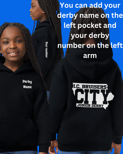 I. C. Bruiser's Junior Roller Derby Personalized Hoodie - Youth