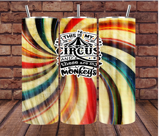 My Circus & My Monkeys Custom Travel Tumbler Mug