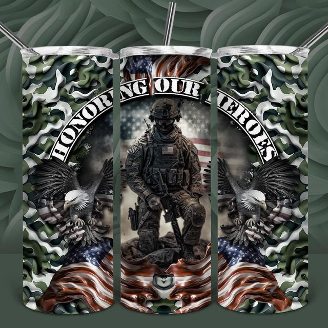 Honoring our Heroes Custom Travel Tumbler Mug