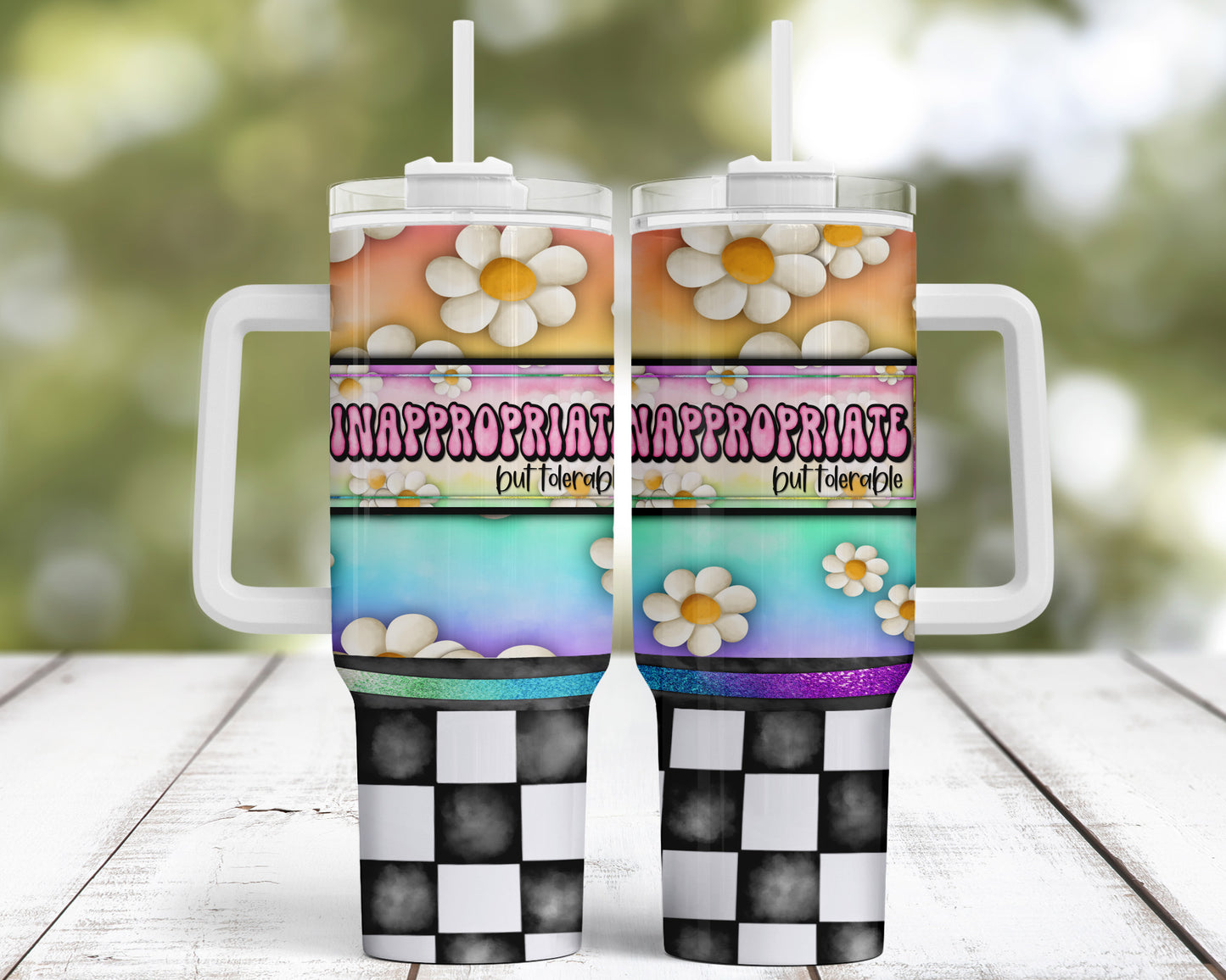 Inappropriate but tolerable Custom Travel Tumbler Mug