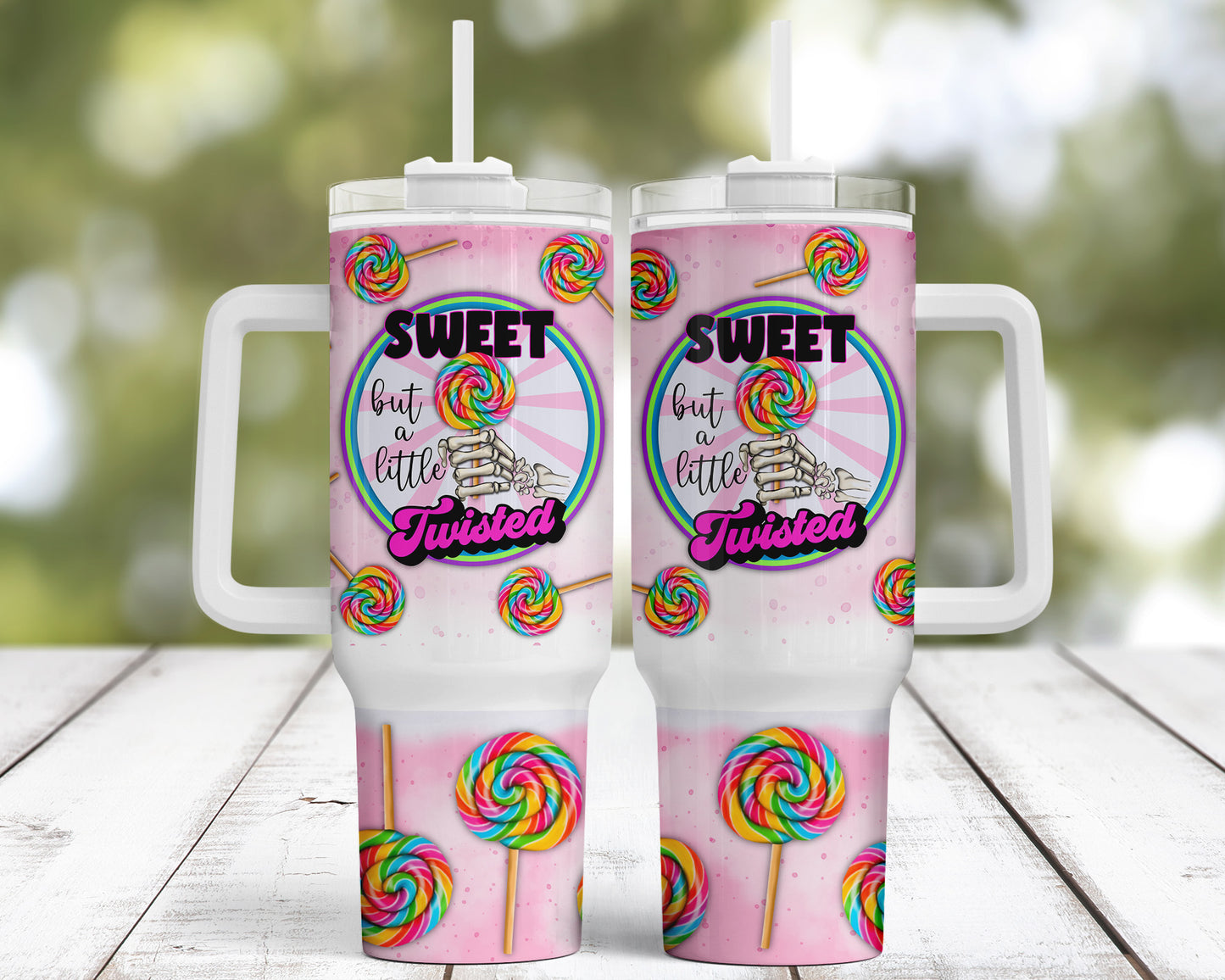 Sweet but a Little Twisted Custom Travel Tumbler Mug