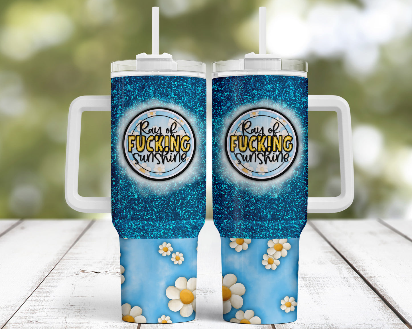 Ray of F*(king Sunshine Custom Travel Tumbler Mug