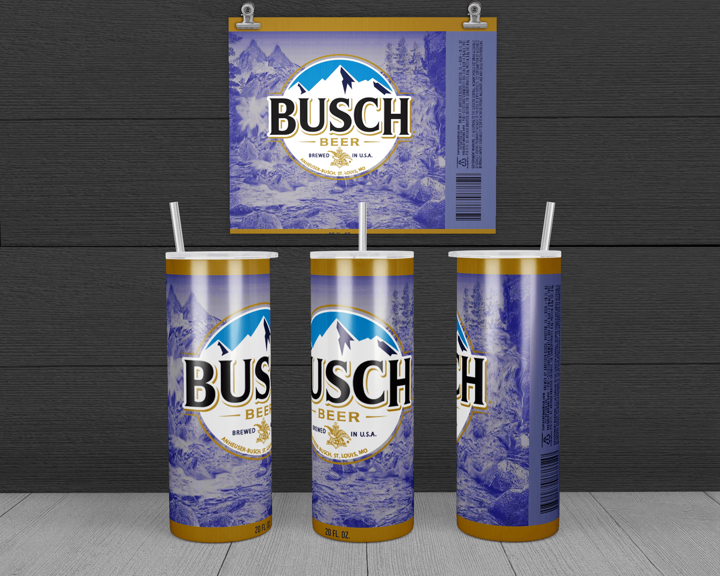 Busch Light Custom Travel Tumbler Mug