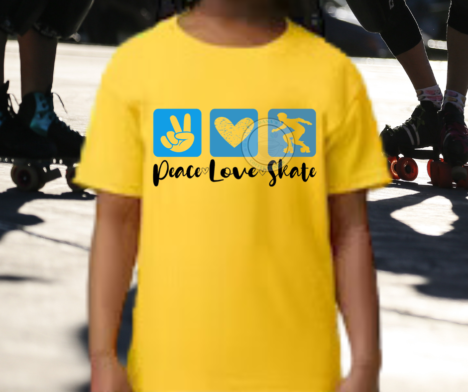 Peace, Love, N Roller Derby ADULT t-shirt