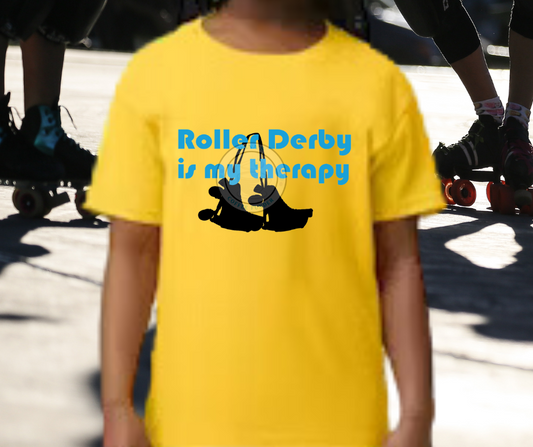 Roller Derby is my Therapy ADULT t-shirt