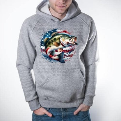 Bass with Flag Background Unisex T-Shirt/Hoodie/Sweatshirt