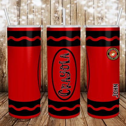 Marine Crayon Custom Travel Tumbler Mug