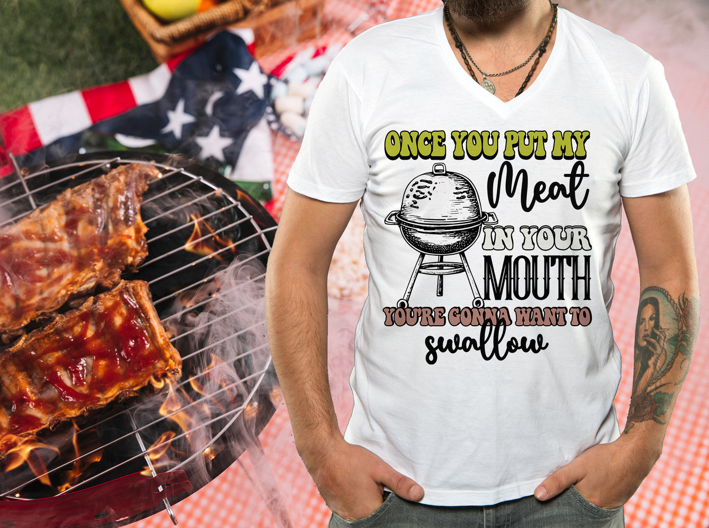 My Meat, Your Mouth BBQ T shirt/Hoodie/Sweatshirt