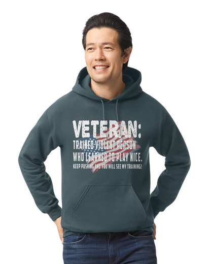 Veteran: Trained Violent Person Unisex T-Shirt/Hoodie/Sweatshirt