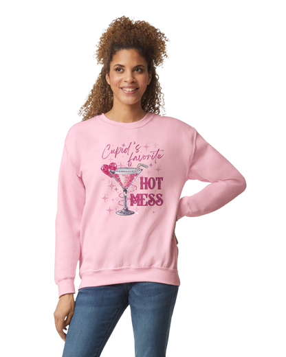 Cupid's Favorite Hot Mess Valentine's Day Unisex T-Shirt, Sweatshirt, or Hoodie