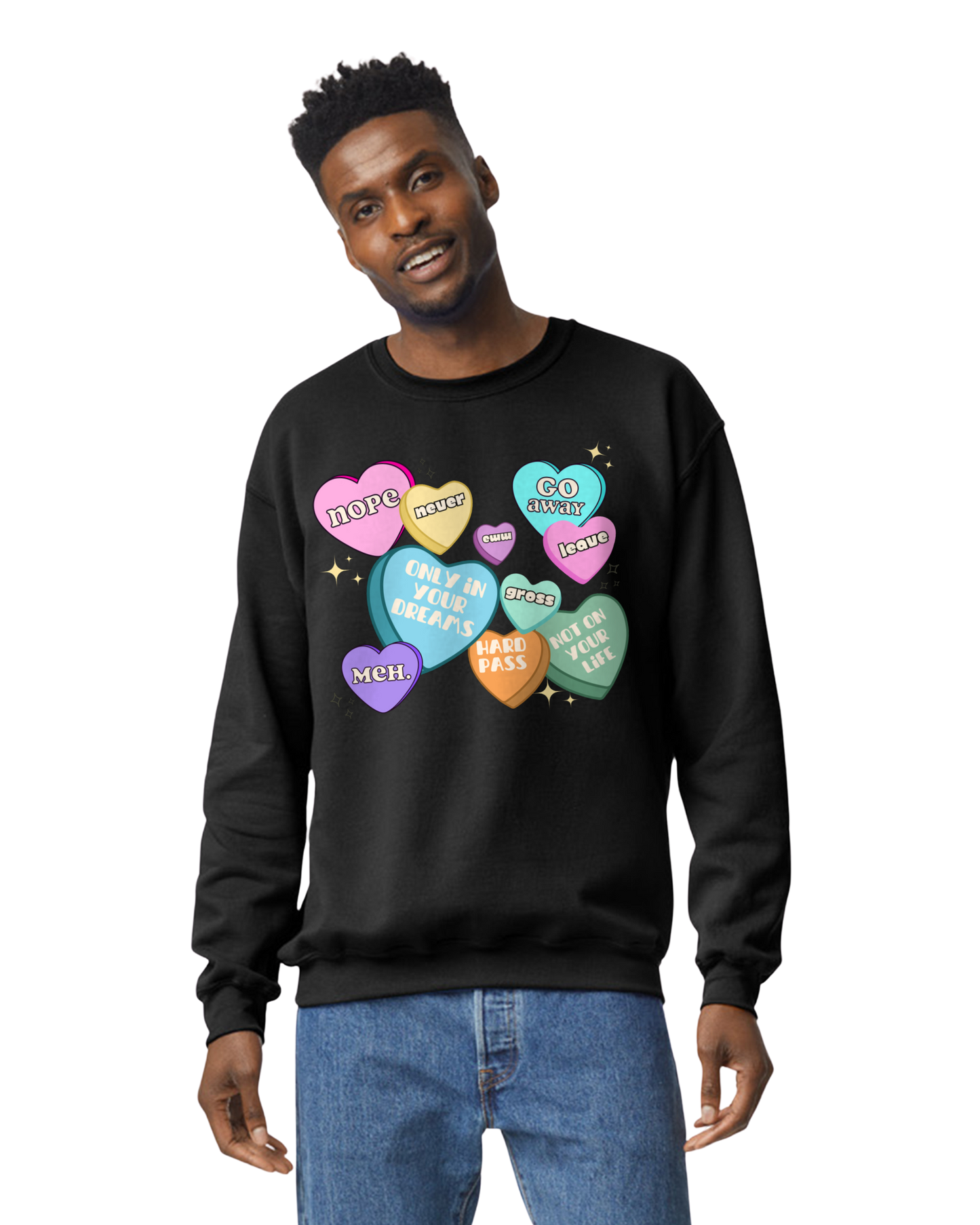 Anti-Valentine Conversation Candies Black Unisex T-Shirt/Hoodie/Sweatshirt