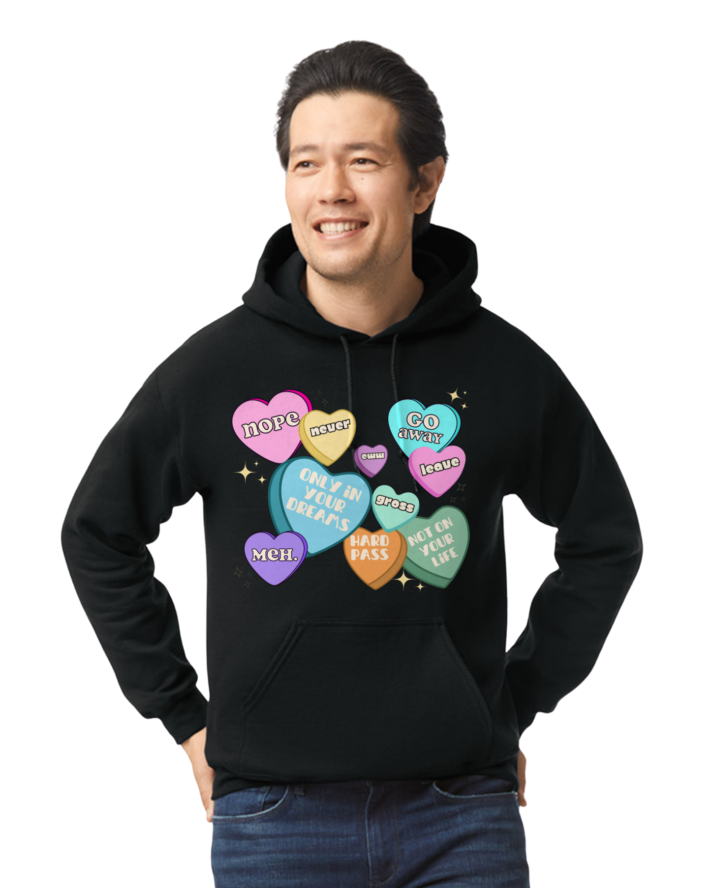 Anti-Valentine Conversation Candies Black Unisex T-Shirt/Hoodie/Sweatshirt